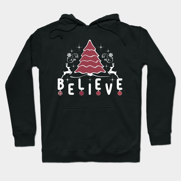Believe Christmas Unisex T Shirts-Christmas t-shirts funny Hoodie by GoodyBroCrafts